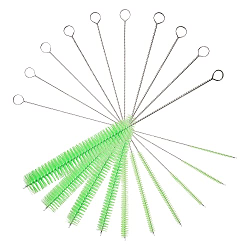 10" Extra Long Tube Brush Set - Small 5 Pack - Green - color: Green, size: Small 5 Pack (2mm 3mm 4mm 5mm 6mm)