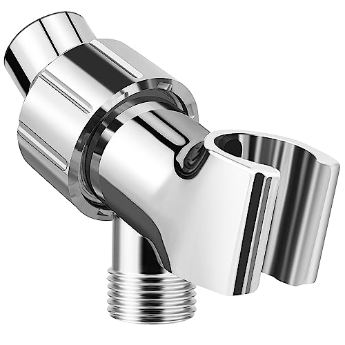 MAAYAYA Brass Ball Shower Holder, 360° Adjustable ABS Bracket, Chrome - color: Chrome