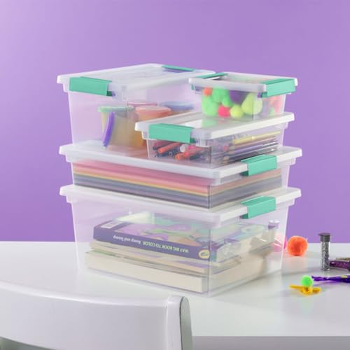 Sterilite Clip Box, Stackable Clear Plastic Bins- Small, 30-Pack - size: Small, style: 30 Pack