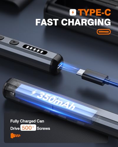 JOREST Mini Electric Screwdriver, Small Cordless Precision Screwdriver set with 38 Magnetic Bits, 5 Torque Settings, Repair Tool for iPhone, Laptop, Drone, Game Console, Camera; Gift for Father