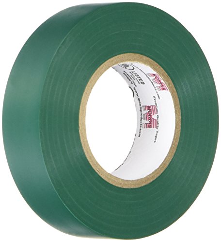 Morris 60040 Green Vinyl Plastic Electrical Tape, 7 mil, PVC, 66' Length, 3/4" Width, 1-Pack - color: Green, style: 1-Pack