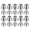 PATIKIL 1/8" Tube OD 304 Stainless Steel Compression Tube Fitting Sleeve, 20 Pack Double Ferrule Ring Tubing Fitting Assortment Kit, Silver - size: 1/8 Inch
