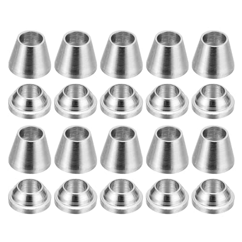 PATIKIL 1/8" Tube OD 304 Stainless Steel Compression Tube Fitting Sleeve, 20 Pack Double Ferrule Ring Tubing Fitting Assortment Kit, Silver - size: 1/8 Inch