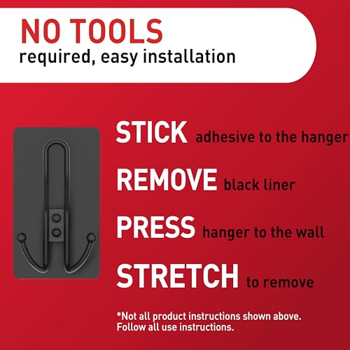 Command X-Large Black Triple Hooks, 1 Hook, 3 Strips - style: 1-Pack