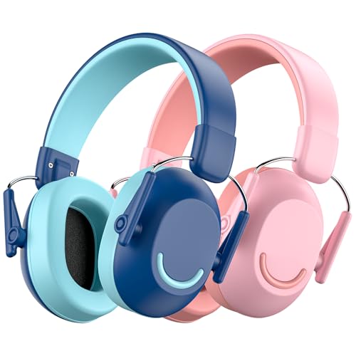 Link Dream Kids Ear Protection Ear Muffs SNR 30dB for Concert Shows Events - color: Pink+blue, size: 2 Pack
