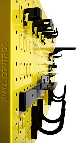 Wall Control Pegboard Rack Horizontal Metal Pegboard Garage Tool Storage Pack - Two 32-Inch Wide x 16-Inch Tall Easy To Install Peg Boards (Yellow) - color: Yellow