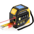 4-in-1 Laser Tape Measure - Class 2, 131FT Laser Distance Meter, 16FT AutoLock Tape Measure, Cross-Line Laser Level, Dual-Axis Electronic Angle, LCD Display, for DIY, Construction Projects