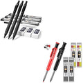 Nicpro Metal Mechanical Pencils Set 0.5 & Solid Carpenter Pencil for Architect, Engineering