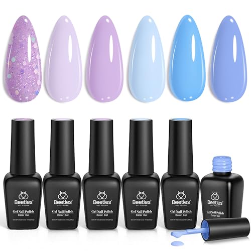 Beetles Pastel Gel Nail Polish Set, Dreamy Aesthetic Gel Polish - color: A - Pastel Blue Pink Purple | Dreamy Aesthetic
