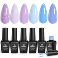 Beetles Pastel Gel Nail Polish Set, Dreamy Aesthetic Gel Polish - color: A - Pastel Blue Pink Purple | Dreamy Aesthetic