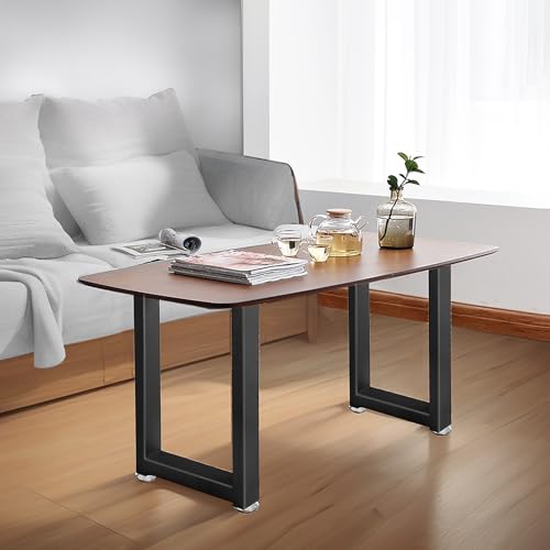 20" Metal Table Legs with Adjustable Protector Feet, Heavy Duty Furniture Legs Set of 2, Modern Desk Feets for DIY Dinning Coffee Tables, Rectangle Shape (20”H x 13”W) - size: 20 '' Square
