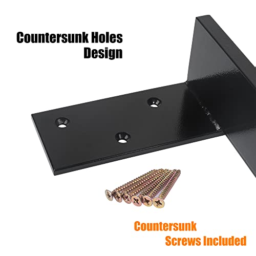 （2-Pack） Free Hanging T Shelf Bracket, Solid Heavy Duty Steel Knee Wall Hidden Granite Countertop Support Floating Bracket Hardware, Universal ,12 Inch , DIY Projects , Screws Included - size: 12