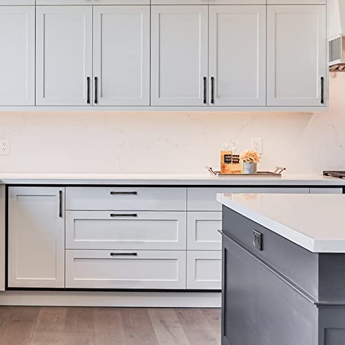 Amerdeco 10 Pack Matte Black Cabinet Pulls 4" - color: Matte Black, size: 4" hole center