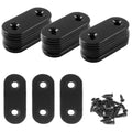 Jiozermi 24 Pcs Straight Brace 1.6" x 0.6", Stainless Steel Black - size: Black, 1.6” x 0.6”, 24 Pcs
