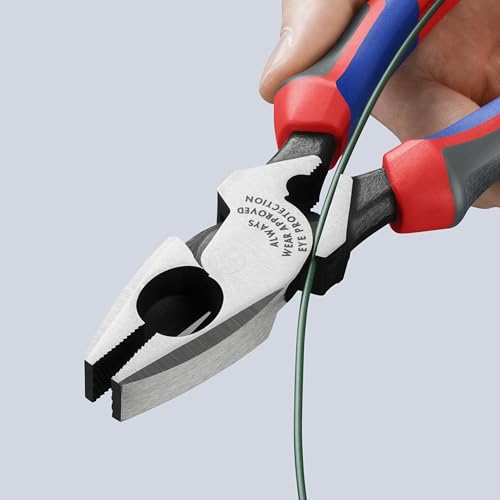 KNIPEX Tools 09 12 240 9.5-Inch Ultra-High Leverage Lineman's Pliers with Fish Tape Puller and Crimper