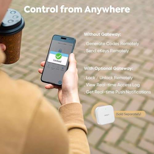 Fingerprint Smart Deadbolt with Keypad – Keyless Entry Lock for Home, Apartment, Office, Airbnb, Rental, Kids & Seniors, App & Code Access, Auto-Lock, Easy DIY Install, Compatible with Alexa & Google - color: Silver