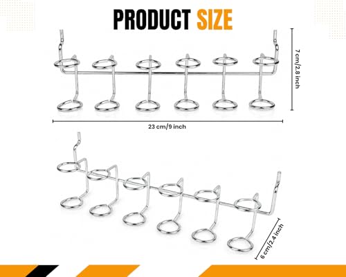 4 Pcs Screwdriver Organizer, Pegboard Tool Holder, Silver