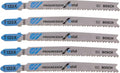 BOSCH T123X 5 Pieces 4 in. 10-24P TPI Progressor for Metal T-Shank Jig Saw Blades (Pack of 5) - size: 4" 10-24 P TPI - 5 pcs (Pack of 5), style: Fast Cuts & Long Life for Metal