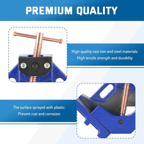 DASBET Cast Iron Welders Angle Clamp - Heavy Duty Two Axis Welding Clamp