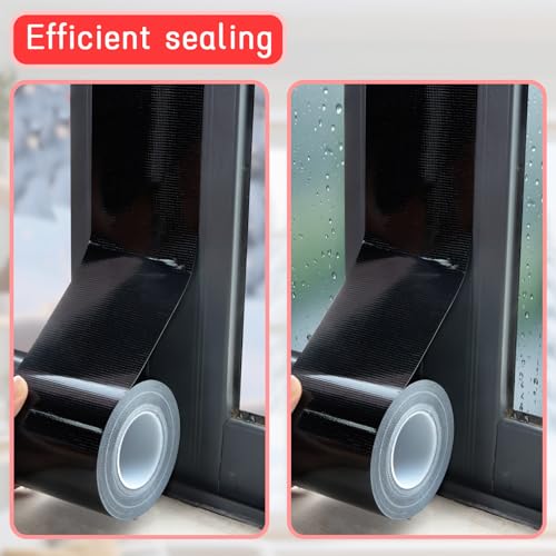 Window Sealing Tape, Window AC Insulation Tape, 3 Inch x 65 FT Black - color: Black, size: 3 Inch x 65 FT