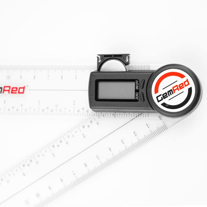 GemRed Digital Protractor Enhanced ABS Ruler - color: Transparent