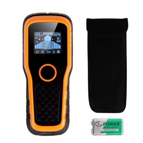 Wall Scanner 6 in 1 Stud Finder HD LCD for Wood Metal AC Wire