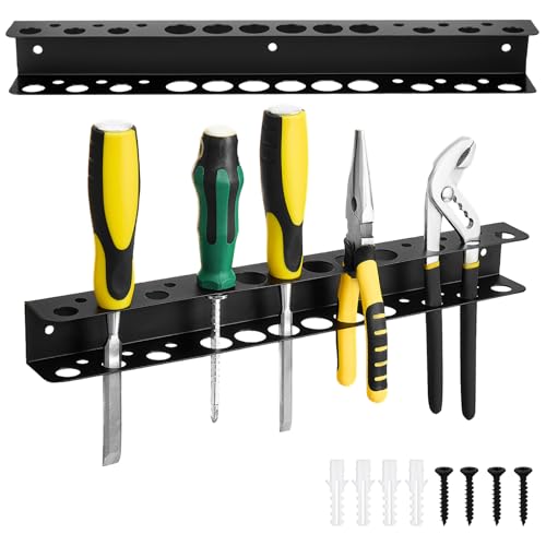 2pack Screwdriver Plier Organizer Heavy Duty Wall Mount Tool Storage Rack