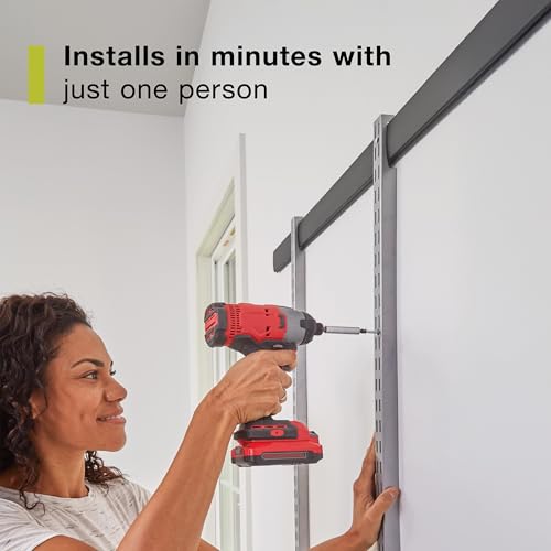 Rubbermaid Fasttrack Rail Storage 36"x12" 3-Shelf Kit, 350 lbs. Per Shelf, for Home/Garage/Shed/Workshop Organization - size: 36" Shelf