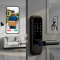 UMIKSMART WiFi Smart Door Lock with Camera, Fingerprint Keypad, App Control - color: Black
