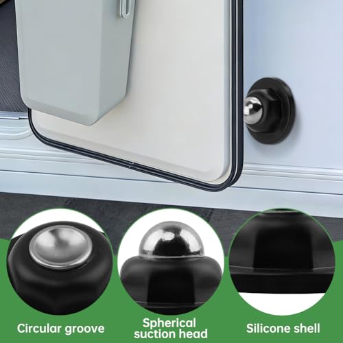 Strong RV Magnetic Door Holder, Easy to Install RV Door Magnet with Compact Space Saving Design, Sturdy Stopper for Trailer Silicone Cushion Door Catch Install for Camper(1 Pack)
