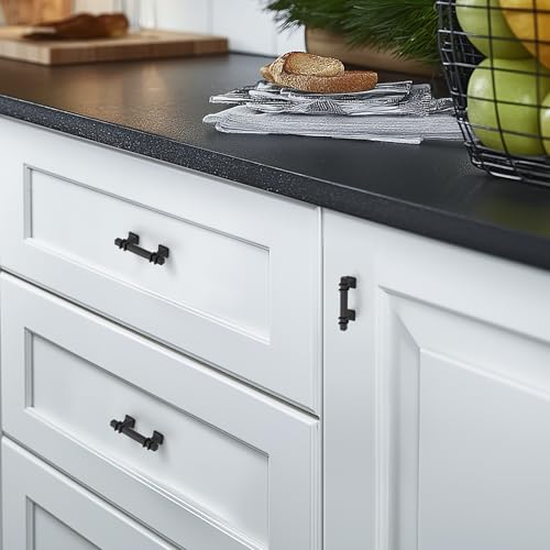HOME EDIT Matte Black Pulls Cabinet Handles 2-1/2 Inch 5 Pack - color: Matt Black, size: 2-1/2 In Hole Center