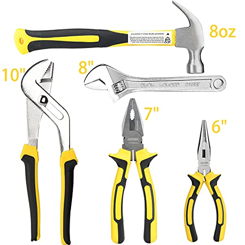 DOWELL Tool Set Household Tool Kit with Storage Tool Bag Pouch, 19 PCS - size: 19PCS