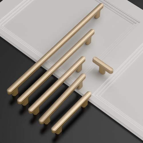 Asidrama 10 Pack 3.75 Inch(96mm) Champagne Copper Cabinet Handles, Kitchen Cabinet Hardware for Cupboard Drawer Pulls - color: Champagne Copper, size: 3.75" Hole Center, style: 10 Pack