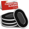 Upgrade Furniture Sliders, Furniture Sliders for Carpets, 4 PCS 5.8*4.3" Moving Pads With Anti-Slip Groove, Oval Furniture Moving Sliders for Easy Move Bed Tables Cabinet Heavy Duty, Protect Carpets - size: 5.8*4.3in Oval 4Pack