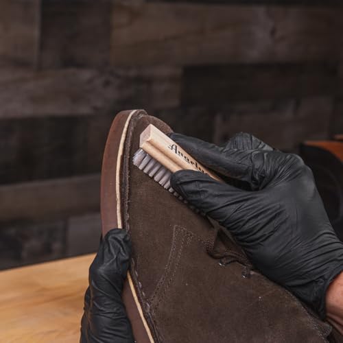 Angelus Suede & Nubuck Cleaner Kit - 1 Cleaning Eraser Block and 1 Nylon Bristle Brush - Eliminates Stains, Removes Spots, Restores Nap - for Leather Suede Shoe, Handbags, Jackets, Boots, Furniture