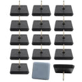 12pcs 1-1/2" Nail on Furniture Glides Sliders for Wooden Furniture, Furniture Sliders Pads Square Teflon Furniture Glides Floor Protectors PTFE Moving Furniture Glides - size: 1.5x1.5"-12pcs