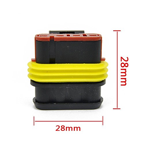MUYI 10 Kits 4 Pin Way Electrical Connectors for 20-16 AWG Wire Cable 10A - style: 4pin connector(10 sets)