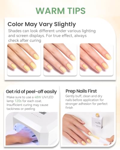 Makartt Pastel Gel Nail Polish Set 15ML: 6 Spring Summer Colors - color: Barcelona Brights