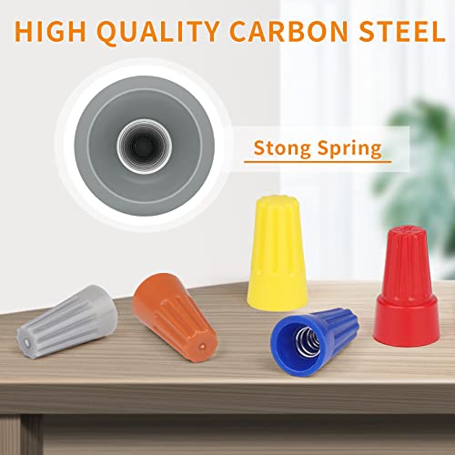 1000 Pcs Grey Wire Connectors Nuts, Electrical Wire Caps Insulated - color: Gray-1000PCS
