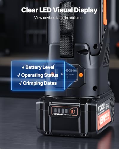 VEVOR Press Tool 18V Electric Pipe Crimping Tool for 1/2" - 2" Copper Pipes - size: Standard Size