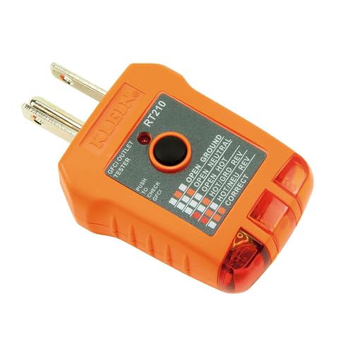 Klein Tools ET40VP Voltage Test Kit, GFCI Receptacle Tester, AC/DC Voltage Tester, Detects Common Electrical Wiring Problems - size: 2-Piece Tester Kit