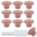 10-Pack Ceramic Cabinet Knobs Watermelon Red 32mm Round Drawer Pull - color: Watermelon Red