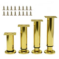 4Pcs Adjustable Gold Metal Furniture Legs 7.08-11.9 Inch Cabinet Desk Sofa - color: Gold, size: 7.08"-11.9"-Set of 4