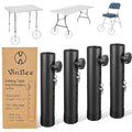 VinBee Folding Table Risers,Folding Table Leg Extenders,Levels Height Adjustable Risers for DIY & Office,Dining,Standing Desk 4Pack (7.7 inch (5 Levels) New) - size: 7.7 inch (5 Levels) new