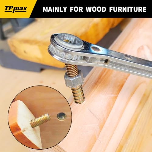 TPmax 10 Pack 5/16-18 x 3 Inch Hanger Bolts Double Headed Bolts Self-Tapping Screw Hanger Bolts for Furniture (5/16-18" x 3") - size: 5/16-18" x 3"