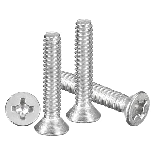 METALLIXITY #8-32x3/4 Phillips Flat Head Bolts 304 Silver 30Pcs - color: Silver, size: #8-32x3/4"
