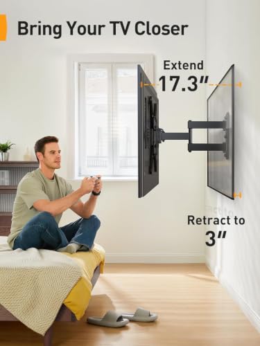 Perlegear Full Motion TV Mount for 26–65 inch TVs up to 82 lbs - size: for 26-65 inch TVs