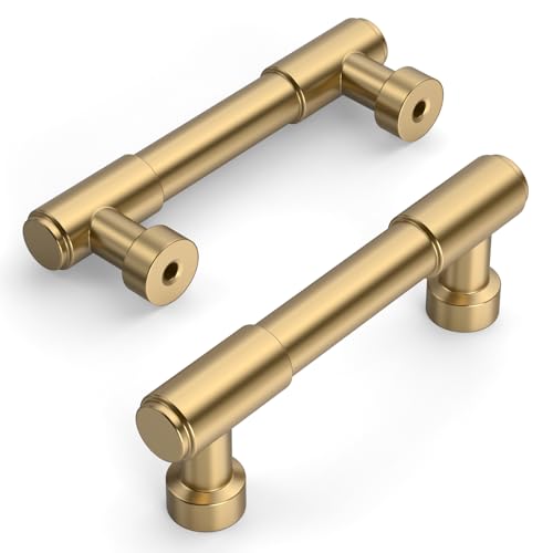 Amerdeco 10 Pack Champagne Bronze Cabinet Pulls 3 Inch(76mm) Hole Center Drawer Pulls Cabinet Hardware Kitchen Cabinet Handles for Bathroom ZH0075 - color: Champagne Bronze, size: 3"/76MM Hole Center
