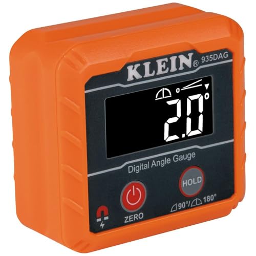 Klein Tools 935DAG Digital Electronic Level and Angle Gauge, Measures 0 - 90 and 0 - 180 Degree Ranges, Measures and Sets Angles - style: Gauge / Level