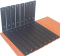 8 Pack - L 12" x H 8" x W1.5, 5mm Thick Black L Shelf Bracket, Iron Shelf Brackets, Metal Shelf Brackets, Floating Shelf, Shelf Supports with Screws - size: 12''x8'', style: Black 8 Pack